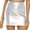 White, variant on vigerkar Women Basic High Waisted Mini Party Bodycon Leather Short Skirt Gold, XL