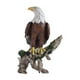 thumbnail image 3 of Figura de águila calva en rama de , escultura, decoración de escritorio hecha a mano, 16x14x23cm para regalo de inauguración de la casa, 3 of 9