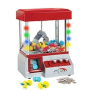 Electronic Arcade Claw Machine Toy- Crain Prize Gumball Grabber Game - Mini Candy Prize Dispenser Game With Sound-Kids Gift