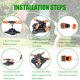 thumbnail image 5 of Aspersor De Jardín Sistema De Riego De Jardín De Rociador Automático De 3 Brazos De 360 ​​​​Grados Para Patio Trasero De Césped Cateissary HA035655-00, 5 of 6