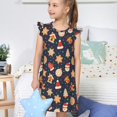 thumbnail image 4 of Vsdgher Robe de Nuit en Pain d'Épice pour Filles Manches Courtes à Volants Robe de Nuit Pyjama pour Fête-Moyen, 4 of 6