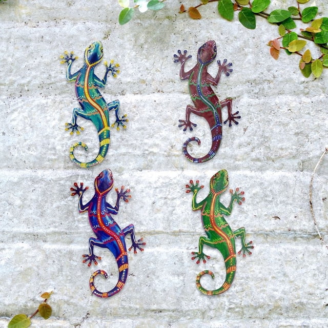 Descuentos Imperdibles, Muebles de hierro con forma de lagarto, suministros para colgar en la pared, decoraciones coloridas, colgante de hierro con forma de lagarto Akmoler