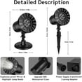 thumbnail image 4 of LED Snowflake Lights Projector, Christmas Night Light Projector, Moving Snowflake, Waterproof for Indoor Outdoor Decor, Christmas, Holiday, Party, Wedding, Garden, Patio, 4 of 7