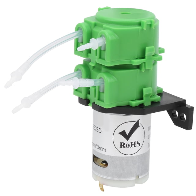 Peristaltic Pump Mini Dual Head Dosing Water Circulating Pump 1x3mm for Viscous NonViscous Liquid(DC12V )