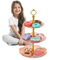 thumbnail image 4 of Ensemble de 11 Pcs-Simulation Thé de l'Après-midi Jouet Interactif Réaliste Mini Gâteau Biscuit Beignet Modèle Jouet pour Garçons Filles Jouets de Simulation, 4 of 10