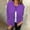 Purple, variant on EchfiProm Black Sweaters Women Button down Cute Knit Long Sleeve Crew Neck Solid Cardigan Office Sweater Jacket