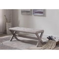 thumbnail image 2 of Best Master Fabric Upholstered Rectangle Accent Bench in Neutral Gray/Nail Heads, 2 of 3