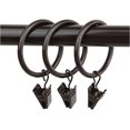 thumbnail image 1 of Rod Decor - 10 Curtain Rings w/ Clips 1 inch Mahogany color, 1 of 1
