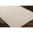 thumbnail image 2 of Hauteloom Inoke Boho Hand Woven Natural Fiber Wool Soft Area Rug - Farmhouse Minimalist Geometric Dotted Carpet - Cream, Beige, Ivory - 18" Sample, 2 of 4