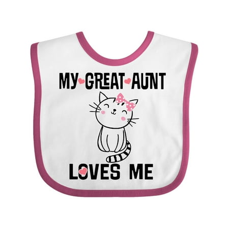 Great Aunt Bib - My Great Aunt Loves Me Kitty Cat Baby Bib