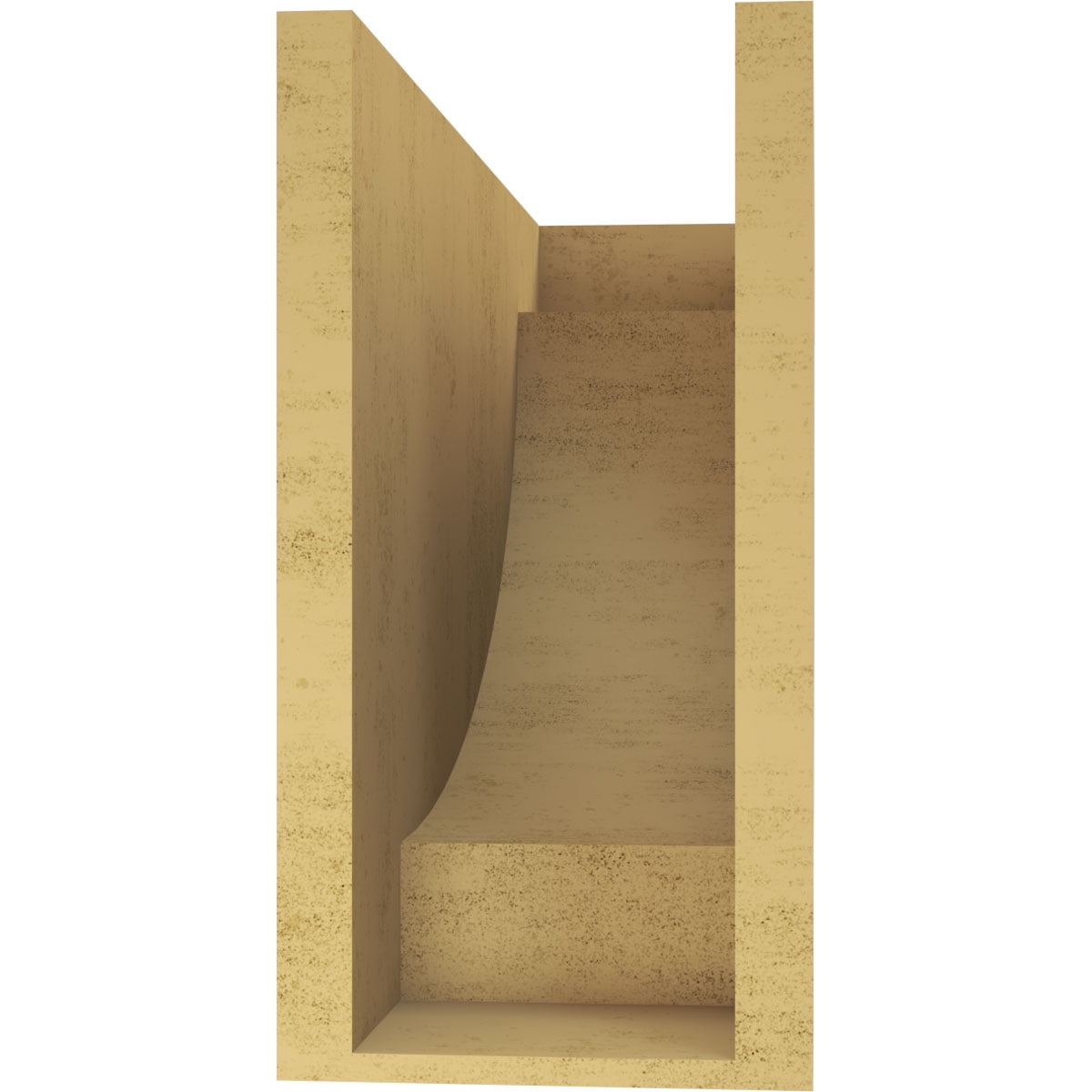 7"W x 21"D x 14"H Classic Alpine Rough Cedar Woodgrain TimberThane Corbel, Primed Tan