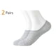 thumbnail image 2 of INSPIRE CHIC Calcetines de barco para hombres de corte bajo, 2 pares, gris, con puño elástico, sin mostrar, 2 of 4