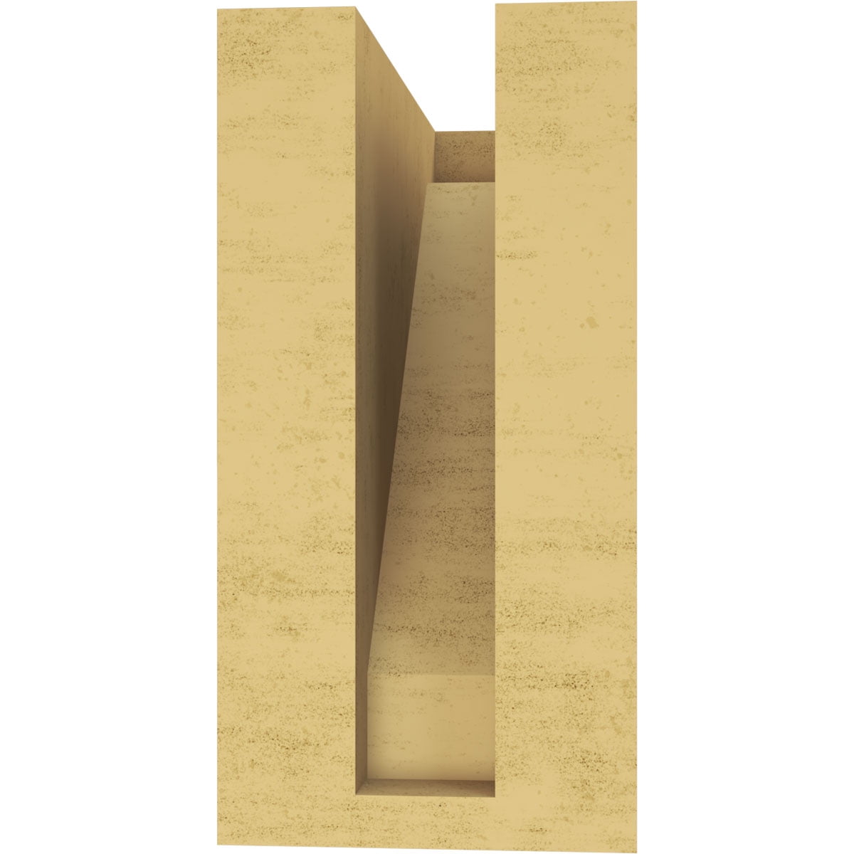 3"W x 6"D x 6"H Classic Burlington Rough Cedar Woodgrain TimberThane Corbel, Primed Tan