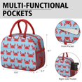 thumbnail image 6 of Lunch Bag Lunch Box for Women Reusable Insulated Lunch Bags,Water-Resistant Lovely Cartoon Crab Cooler Lunch Tote Bag, Large Capacity for Work Travel Picnic, 6 of 6