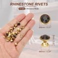 thumbnail image 2 of Uxcell 8mm Leather Rivets, 70 Sets Rhinestone Rivet Studs Double Cap Spikes Rivet for Leather Crafting for Decor Repair DIY Clothing Belts Bags Shoes, Dark Purple Gold Tone, 2 of 6