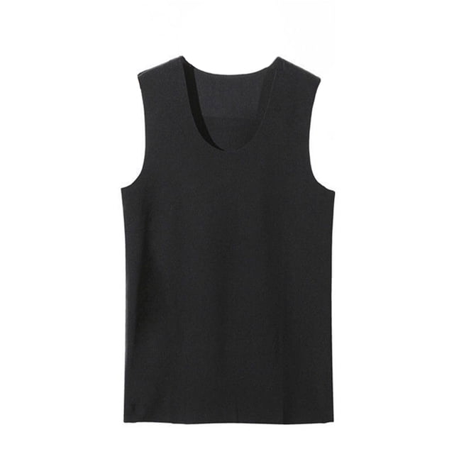 Guardurnaity Chaleco térmico para hombre, camiseta básica de moda para clima frío y cálido, ropa interior de Color sólido sin mangas para Camisetas