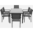 thumbnail image 4 of Comedor de jardin, conjunto de mesa y sillas de aluminio y textileno - Antracita / Gris - 8 plazas - CAPUA 180 esquí esquí Gafas de esquí, 4 of 5