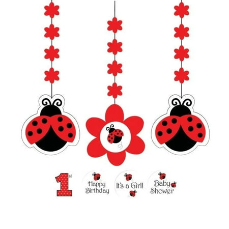 Access Ladybug Fancy Hanging Cutouts with Stickers, 3 Ct