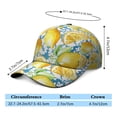 thumbnail image 5 of Dad Hat Lemon Fresh Yellow Fruit Summer Adjustable Baseball Cap with Cute Retro Vintage Floral Pattern for Lemon Lover, 5 of 8