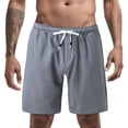 thumbnail image 2 of pxiakgy mens shorts men summer solid color short patchwork sports short tether pocket short cotton and linen fashion short men casual shorts grey + xl, 2 of 7