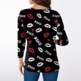 thumbnail image 6 of Fgvctg Valentine's Day Shirts for Women Casual V Neck 3/4 Length Sleeve Shirt Date Night Pullover Romantic Tops Plus Size Love Heart Print Blouse Gifts For Her Black M, 6 of 6