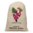 thumbnail image 1 of Printtoo 2 Pcs Large Santa Sacks With Drawstring Canvas Xmas Gifts Bags For Kids Christmas 27x20 Inch, 1 of 9