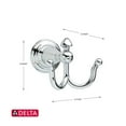 thumbnail image 3 of Victorian Double Robe Hook in Chrome, 3 of 5