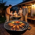 thumbnail image 4 of WUSUOWEI 1 Pce Grille de Cuisson Ronde en Acier Inoxydable avec Poignée, Diamètre 11 à 17 Pouces, Grille de Bouilloire, Barbecue, Grille de Barbecue Robuste, Répartition de Chaleur Extra Épaisse à Nettoyer, Accessoire de Gril Portable, 4 of 6