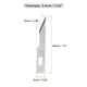 thumbnail image 2 of Cuchillas de cuchillo Exacto Uxcell #3 Recambios de cuchillo de hobby Cuchillas Exacto de precisión Paquete de 40, 2 of 7
