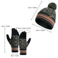 thumbnail image 3 of ZSQDM Women's Winter New Knitted Scarf Warm Hat Scarf Gloves Three Pieces Women beanie Mens Bucket Hat Scarf Hat or Gloves Bottle Caps, 3 of 3