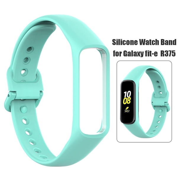 Correa de pulsera de silicona + marco para Samsung Galaxy Fit-E SM-R375 (verde azulado)