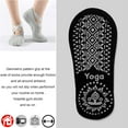 thumbnail image 5 of 4 Pairs Yoga Socks Pilates Socks Barre Ballet Socks Toeless Non-slip Grip Socks Elastic Workout Socks for Women, 5 of 5