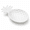 White, variant on ABCISI Ceramic Pineapple Soap Dish, Silver Raised-Texture Bar Soap Holder and Countertop Tray, for Bathroom, Kitchen, Vanity, Sponge and Jewelry Storage, Silver