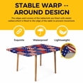 thumbnail image 4 of Independence Day Table Cloths for 4 Foot Rectangle Tables, US Flag Star Stripe Vintage Patio Waterproof Elastic Fitted Tablecloths, Washable Rectangular Table Cover for Camping, 4 of 8
