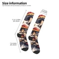 thumbnail image 2 of Disketp Cute Forest Mushrooms Print Unisex Contrast Color Stockings Lightweight Breathable Ventilation Ankle Contrast Color Stockings, Contrast Color Stockings for Daily, 2 of 6