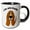 Black/White, variant on 3drose, Cute Funny Basset Hound Dog Im All Ears Pun for Pet Lovers, 11oz Magic Transforming Mug