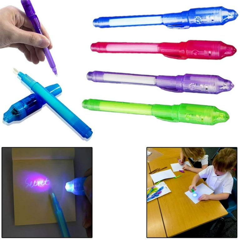 Dazzling Toys Invisible Ink Pen Built in UV Light Pack of 4 Dazzling Toys Invisible Ink Pen Built in UV Light Pack of 4