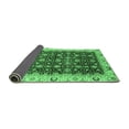 thumbnail image 2 of Ahgly Company Indoor Rectangle Abstract Emerald Green Modern Area Rugs, 2' x 5', 2 of 4