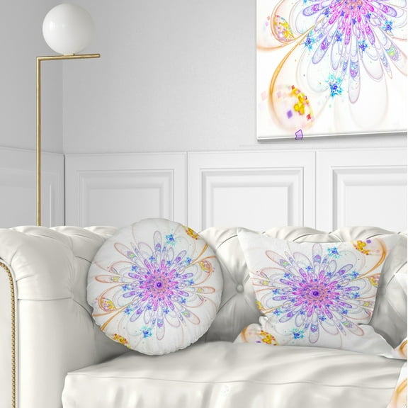 Designart 12" x 20" Blue Polyester Throw Pillow