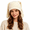 Beige, variant on Knit Beanie Hats Cute Bunny Long Ears Funny Hat Fluffy Winter Cap Warm Bunny Crochet Skull Cap