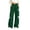 Green, variant on Girls Lace Bow Wide Leg Pants Fleece Sweatpants with Pockets Red 9-10 Years