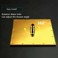 thumbnail image 2 of 12 inch LED Square Shower Head Gold  3 Color Change Brass Rain Shower Head, 2 of 7
