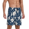 thumbnail image 2 of Disketp Lilies Flowers for Men's Soft Sleep Pajama Shorts Lightweight Lounge Pant Sleep Pj with Elastic Waistband and Pockets-4X-Large, 2 of 6