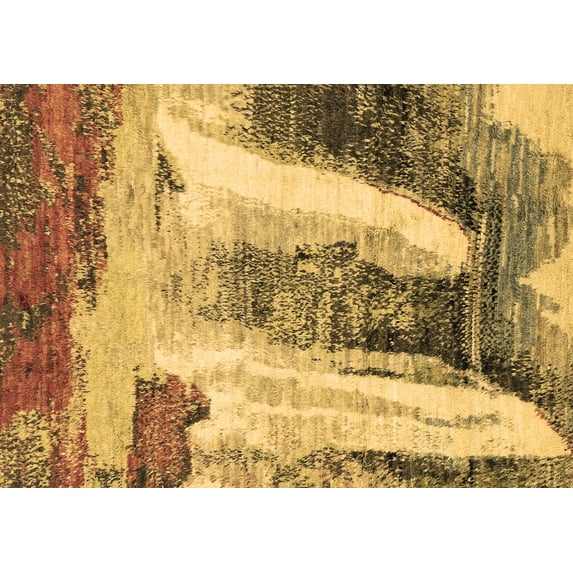 Ahgly Company Indoor Rectangle Abstract Brown Modern Area Rugs, 5' x 8'