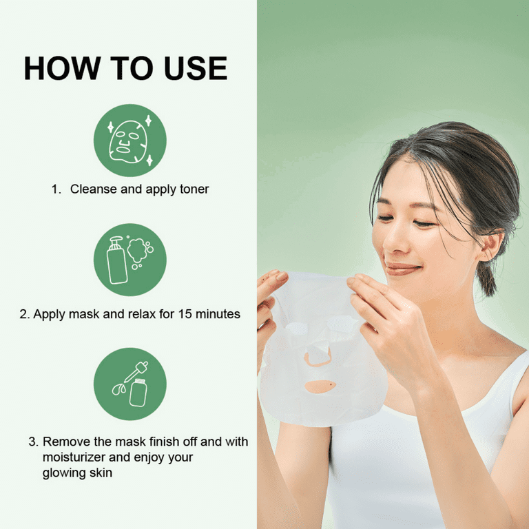 Naisture Face Masks Bulk Pack, Assorted 10pc Botanical Sheet Masks