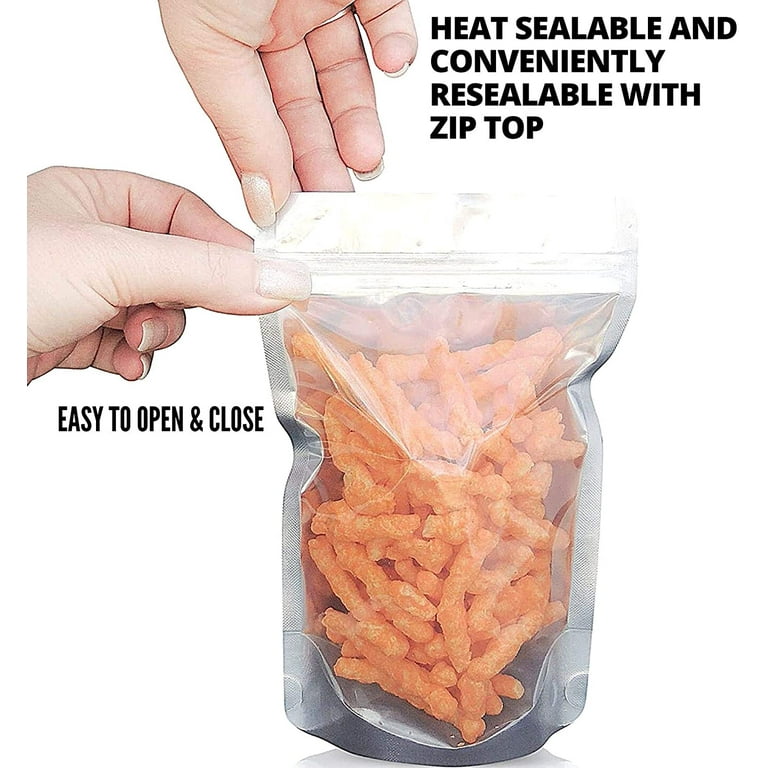 Resealable Heat-Seal Bags, 4.5 mil Stand Up Gold-Foil Zipper Bags, 4 x 6,  case/500