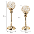thumbnail image 4 of Candelabro Portavelas Cristal Regalo Adornos Boda Fiesta Lab.G, Dorados, 4 of 5