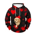 thumbnail image 5 of YOIAVAIOY Men Pet Pouch hoodies Oversized Cat Dog Pouch Sweatshirt Couple's Animal Carriers Comfy Pullover with Pockets Wine L, 5 of 5