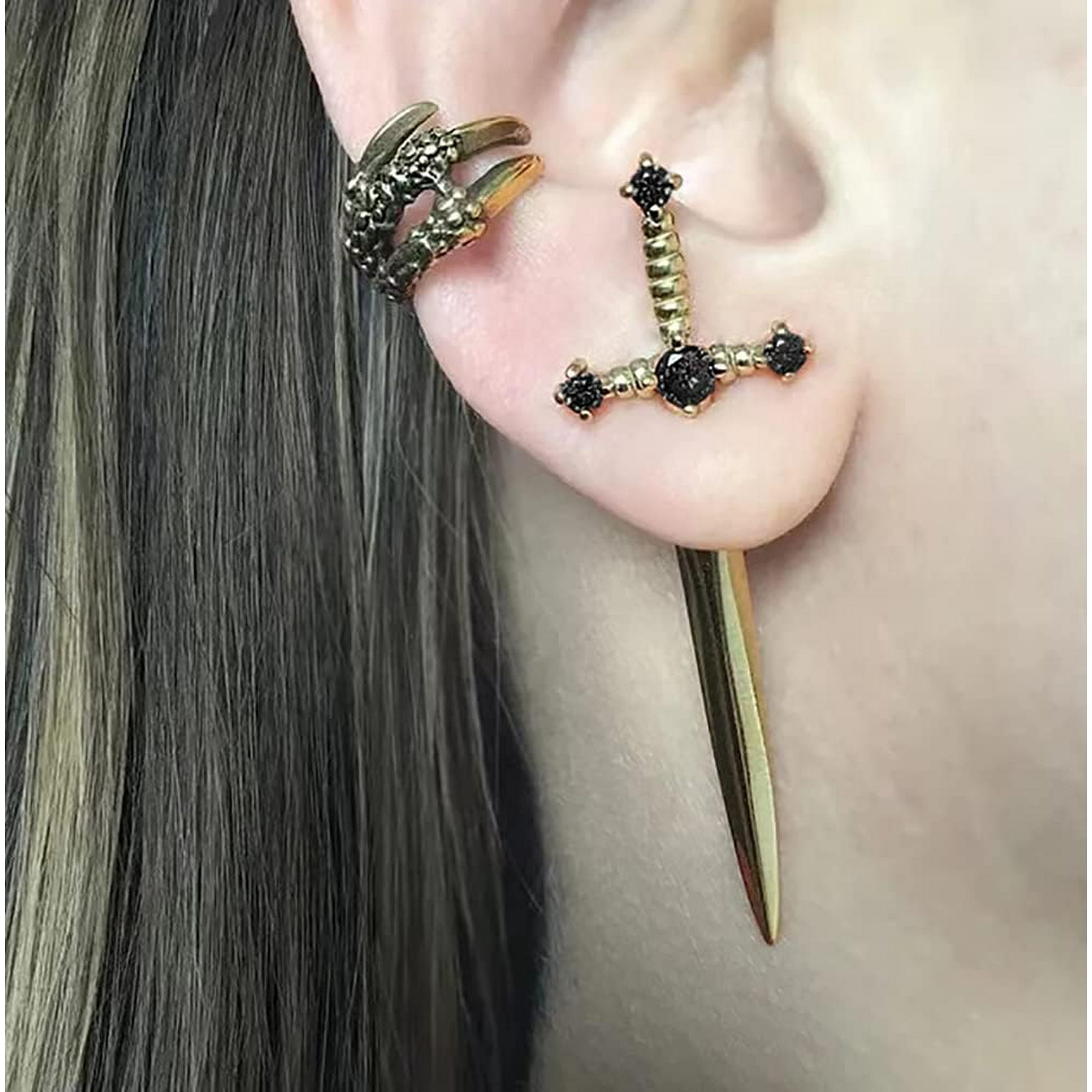 Earrings that fashion screw on the front