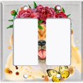 thumbnail image 6 of Metal Light Switch Plate Cover Cute Pomeranian Rose Crown Butterfly DOG015, 6 of 13